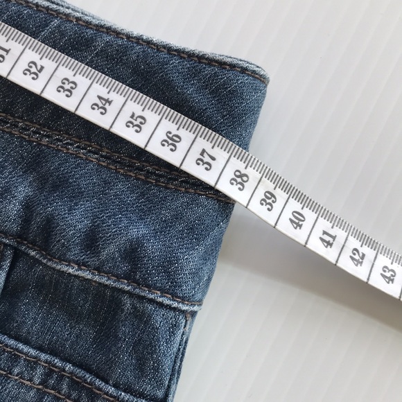 COLORADO womens 8 denim skirt 4 pockets mid blue back split front fly - Picture 14 of 16